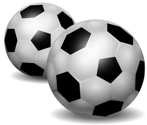 Vector clip art of soccer balls
