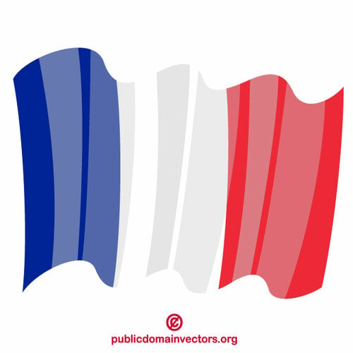 Schwenkende Flagge frankreichs