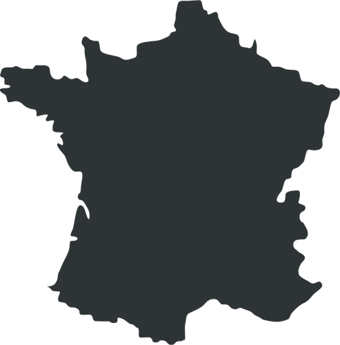 Mapa de la ilustración del vector de Francia