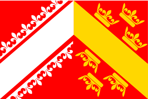 Francuskiej Alzacji regionu flaga grafika wektorowa