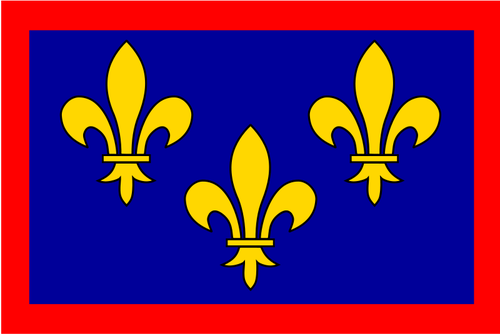 फ्रांस Anjou क्षेत्र ध्वज वेक्टर छवि