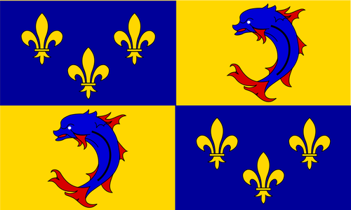 Дофин Франции регион флаг-векторное изображение