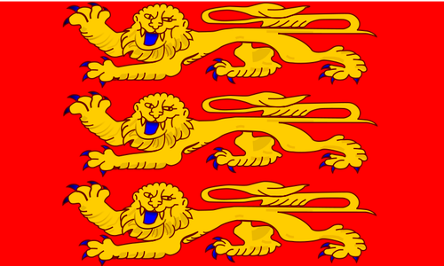 Флаг региона Нормандии Векторный рисунок