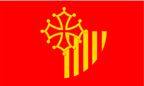 Bandeira de região Languedoc vector clipart