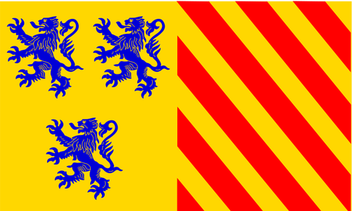 Альтернативный флаг региона Лимузен векторное изображение