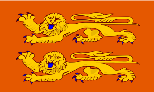 Normandie-regionen flagg vektor illustrasjon