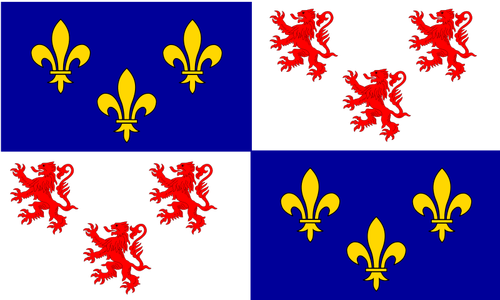 Picardie regionen flagg vektor illustrasjon