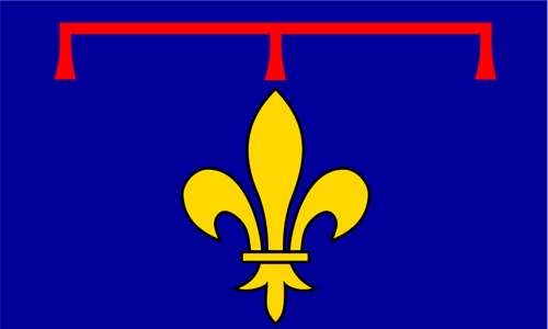 Vaihtoehtoinen Provencen alueen lippuvektorin ClipArt-kuva