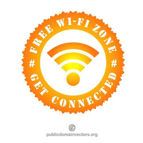 Etiqueta engomada del Wi-Fi gratuita