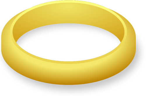 Dibujo vectorial de simple anillo de bodas
