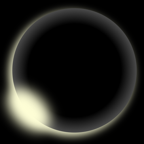 सूर्य के ग्रहण का चित्रण
