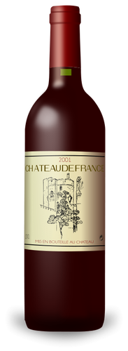 Бордо бутылка красного вина векторной графики