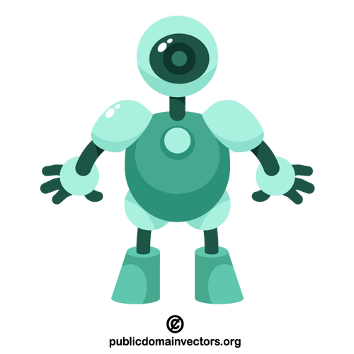 Dost canlısı yeşil robot