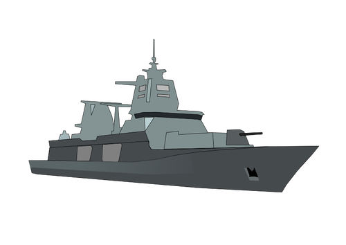 Immagine vettoriale di fregata Bundeswehr tedesca