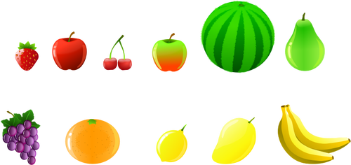 Colección de frutas