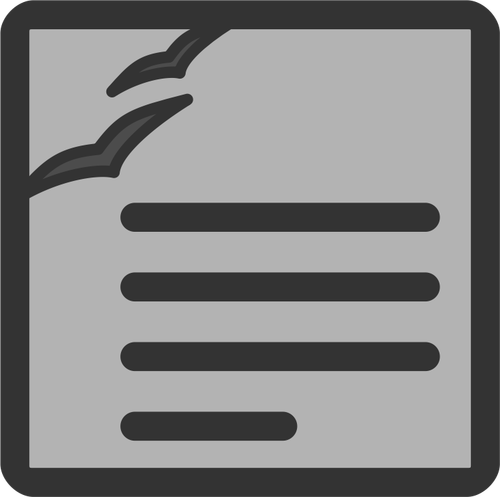 Vektor grafis komputer abu-abu wordprocessing dokumen ikon
