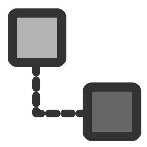 Símbolo de icono de conexión de red
