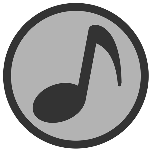 Nota musical en un círculo