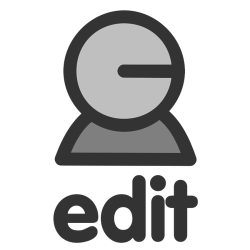 Ikon Edit vektor pengguna