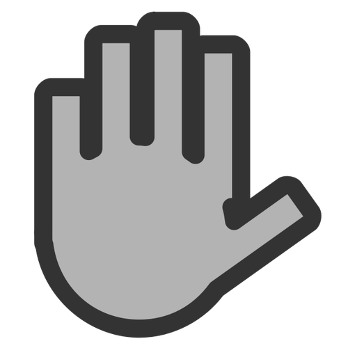 Icona grigio del simbolo di arresto