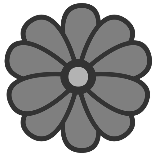 Blomst ikon grå farge