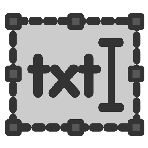 Ícone da ferramenta da caixa de texto