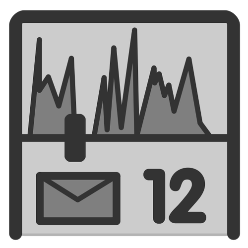 Het pictogramsymbool van het postvak