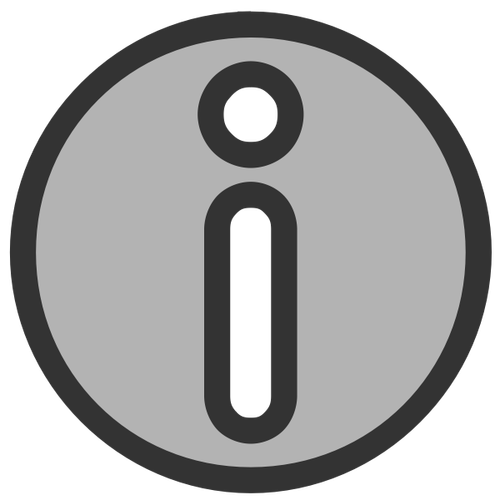 Info-Symbol graue Farbe