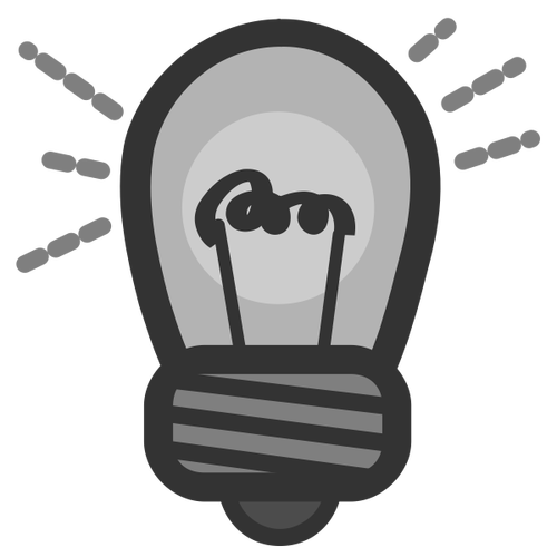 Vetor de arte de clipe de ícone da lâmpada