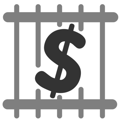 Ikon simbol dolar