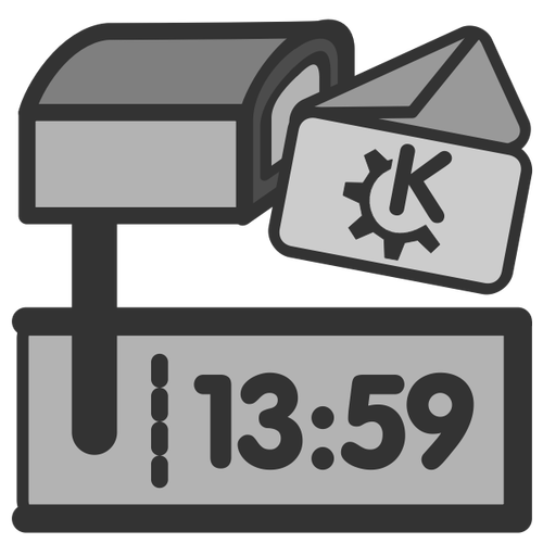 De tijdklok van het postvak