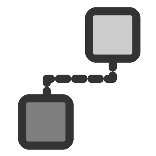 Pictogram connector grijze kleur