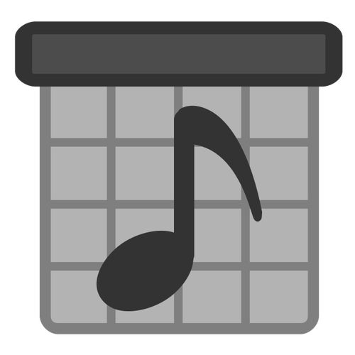 Yazılım müziği simgesi gri renk