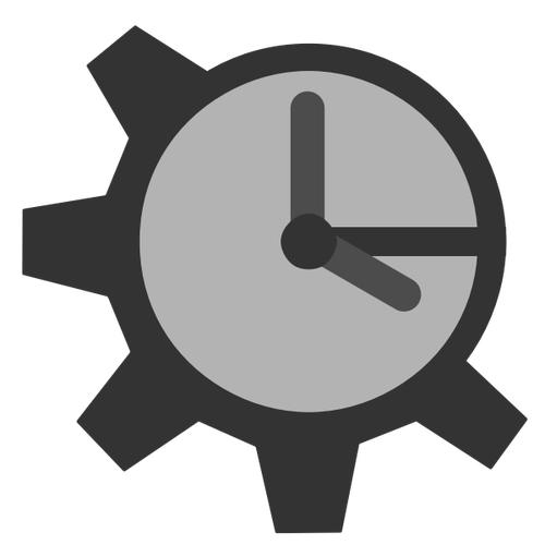 Icono de reloj de engranajes