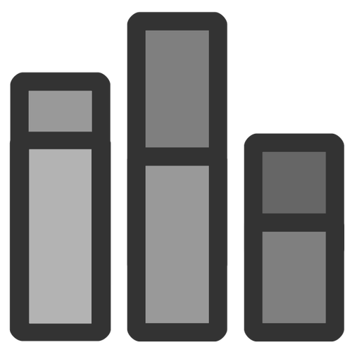 Balkdiagram pictogram illustraties