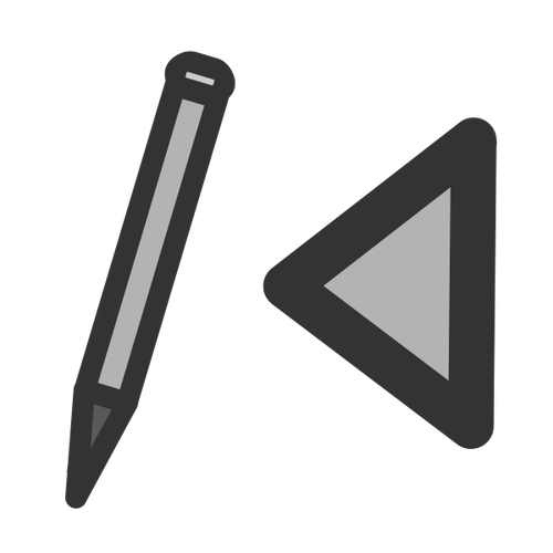 Simbolul pictogramei gri creion