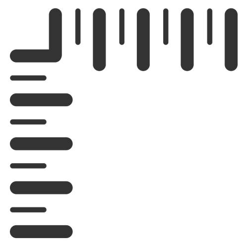 Vizualizare pictogramă vectorială riglă