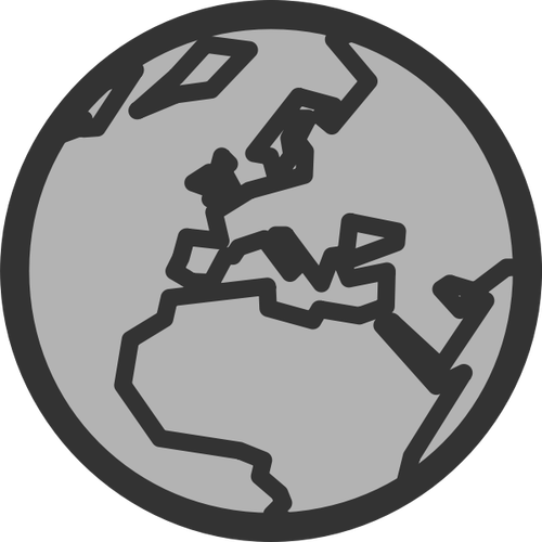 Earth globe vector icon