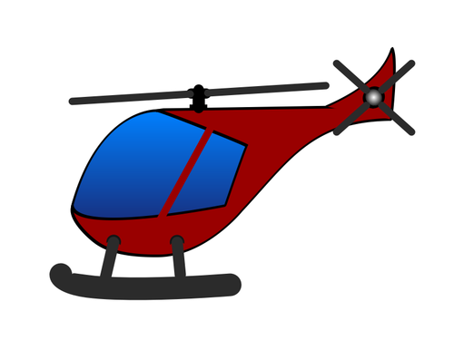 红色的直升机