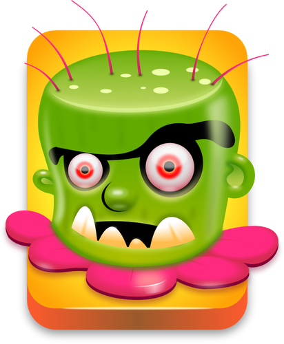 Funny game monster vector image