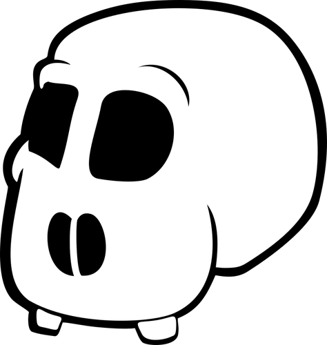 Image du crâne dessin animé