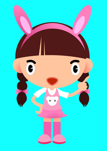 Ilustración de vector Bunny girl
