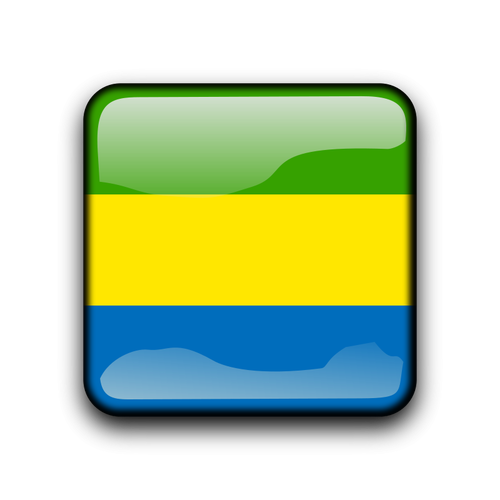 Botón de país bandera de Gabón