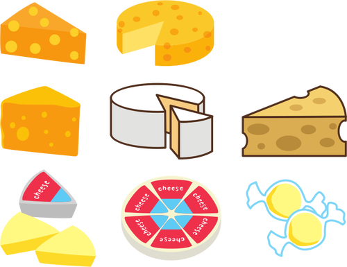 Forskjellige ost sorterer