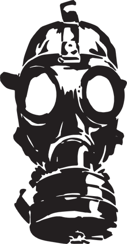Gas mask monochrome