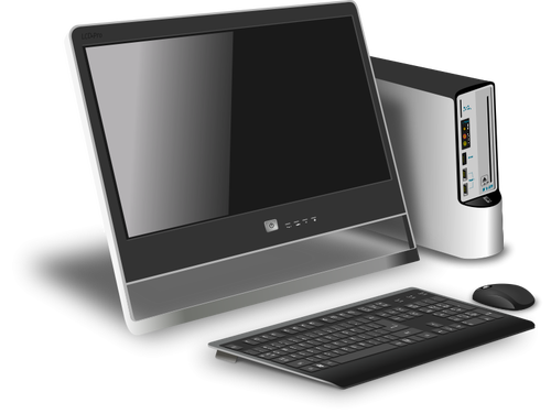 डेस्कटॉप कंप्यूटर वेक्टर छवि