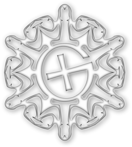Тенистая Геокешинг снежинка мотив векторное изображение