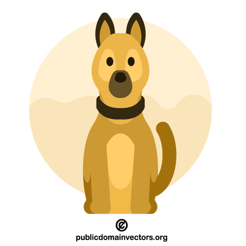 Dibujos animados del perro pastor alemán