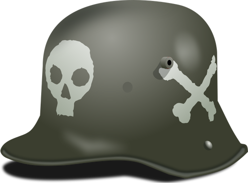 德国军队头盔矢量图像