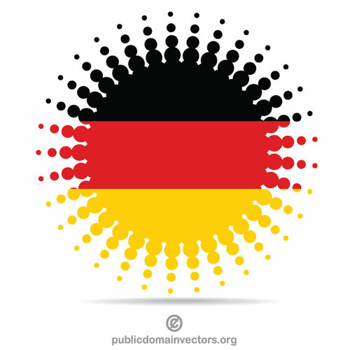 العلم الألماني تصميم الألوان النصفية